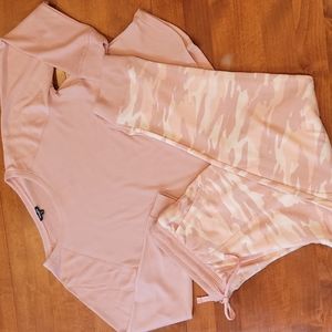 Splendid Pink Top Camo Pants w/Pockets Pajama/Lounge Sz Lrg